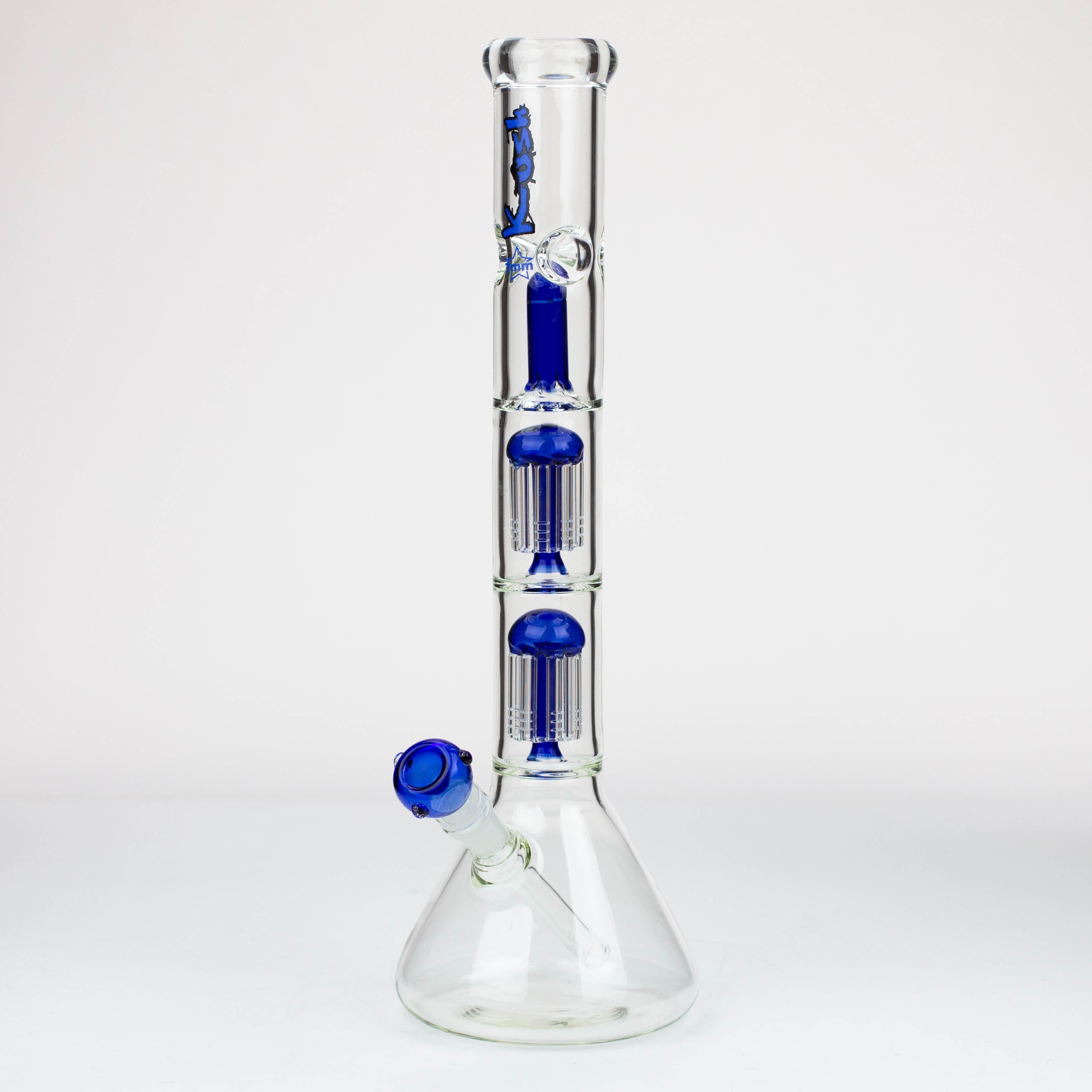 18" KUSH Dual Tree Percolator Splash Guard Bong_5