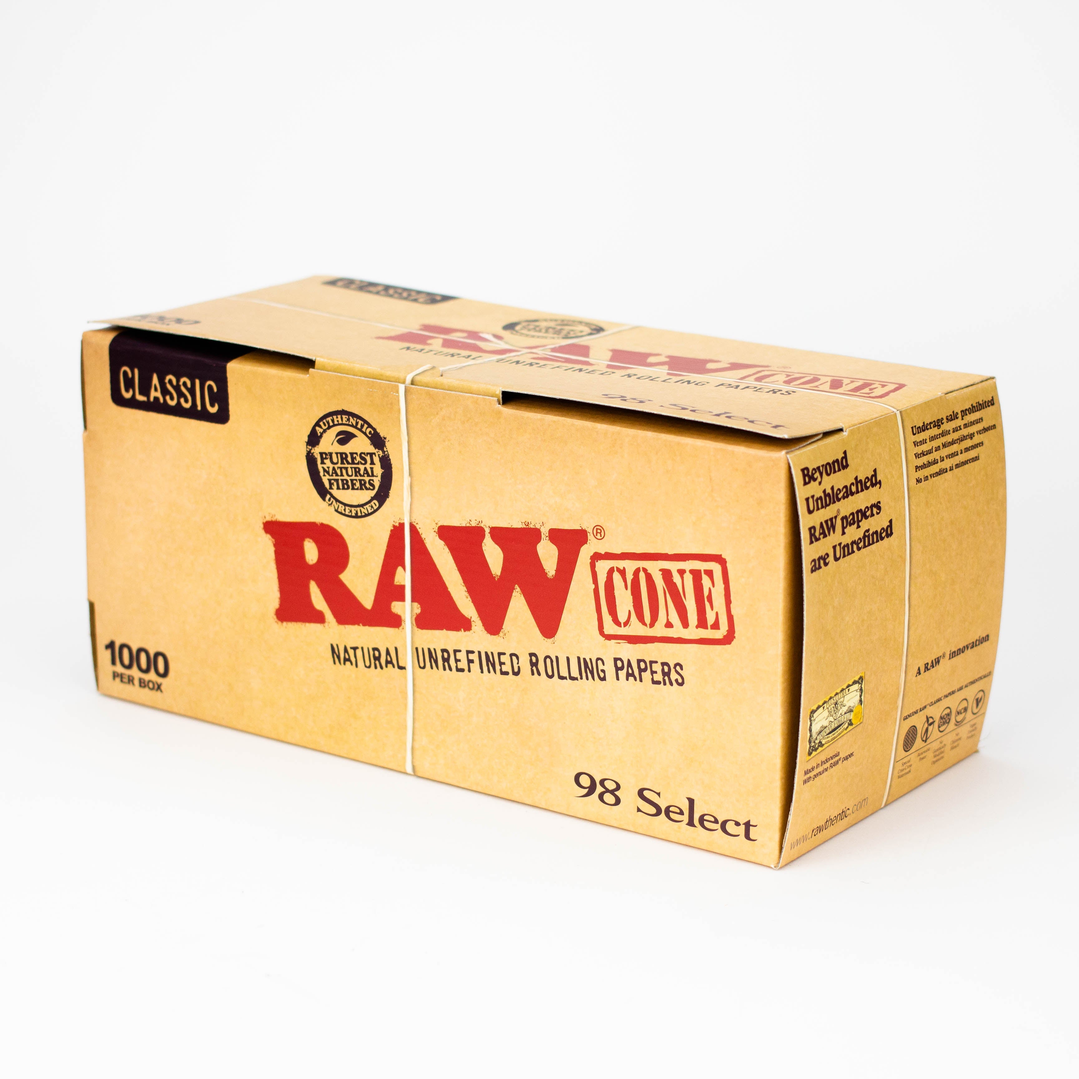 RAW Classic 98 Select Pre-Rolled Cone 1000 Counts_0