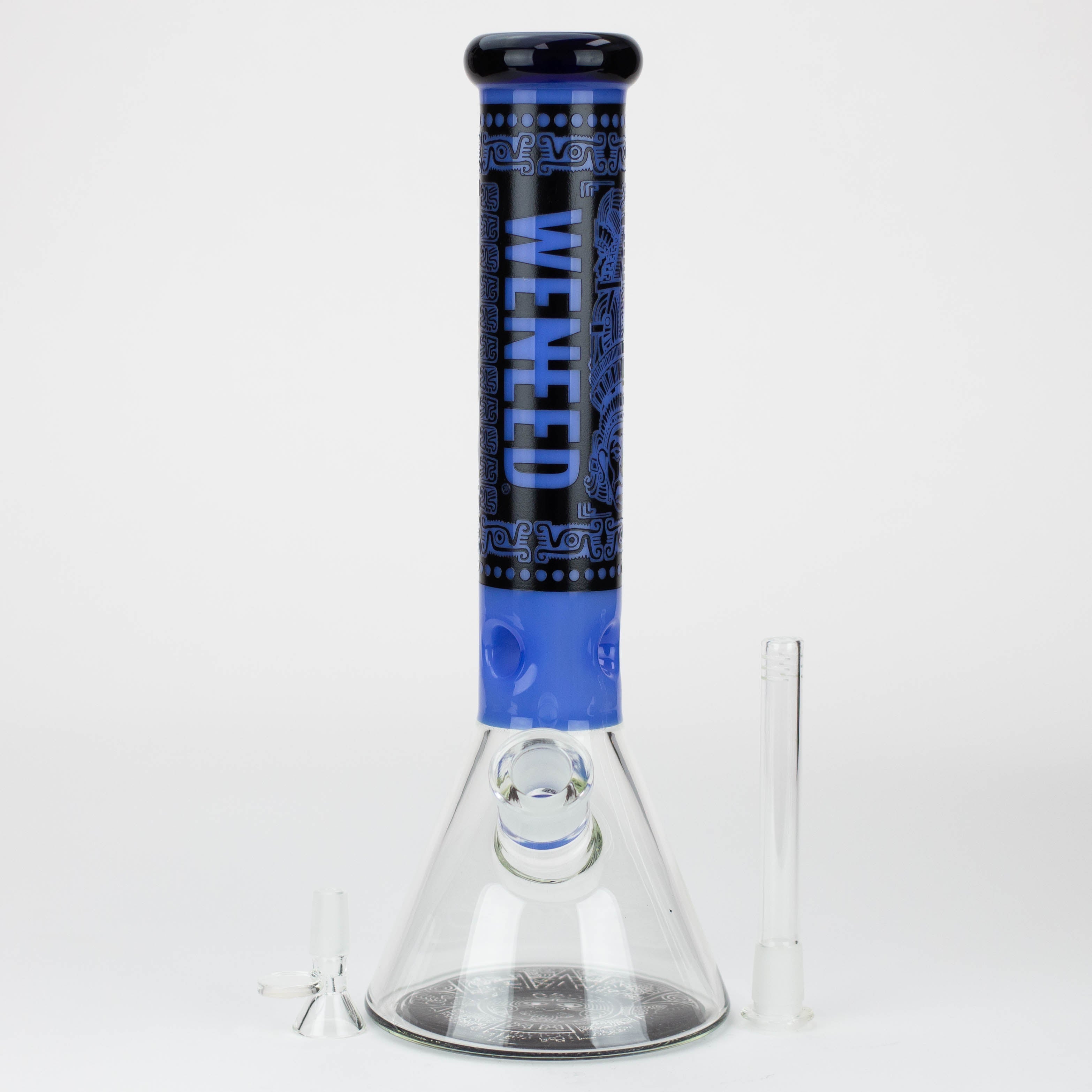 WENEED®-14&quot; Weneed Frosted Aztec 7mm Glass Bong_4