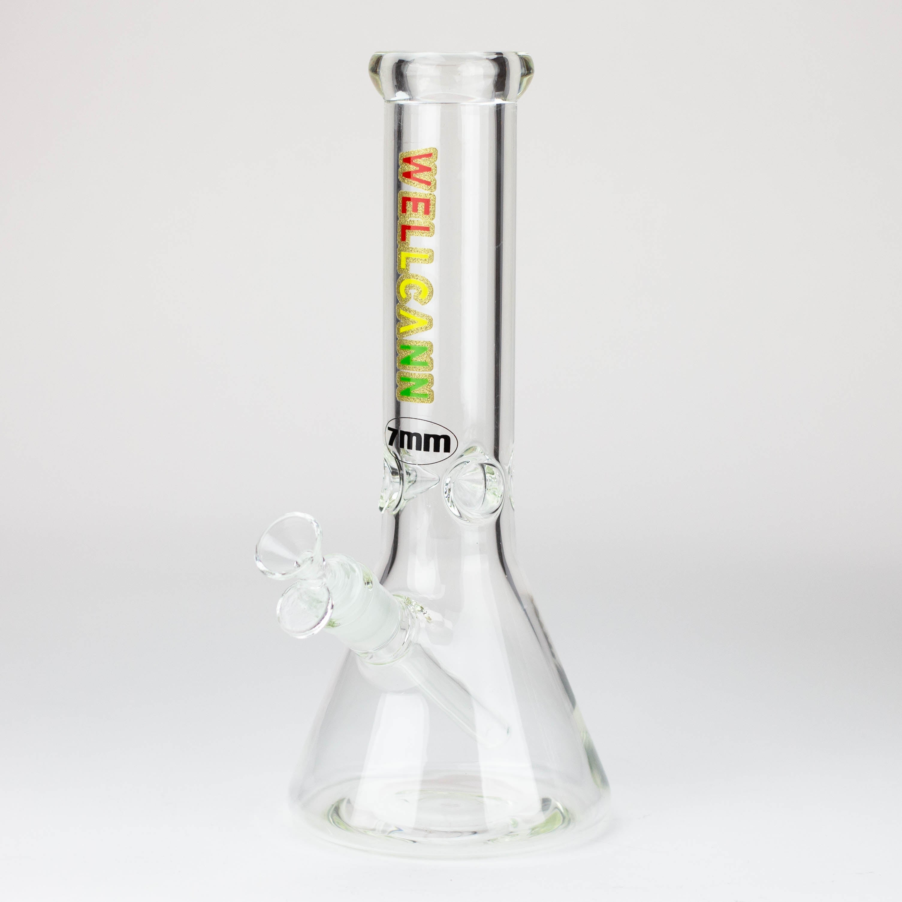 WellCann -12" 7mm glass bong with Glitter Logo_1