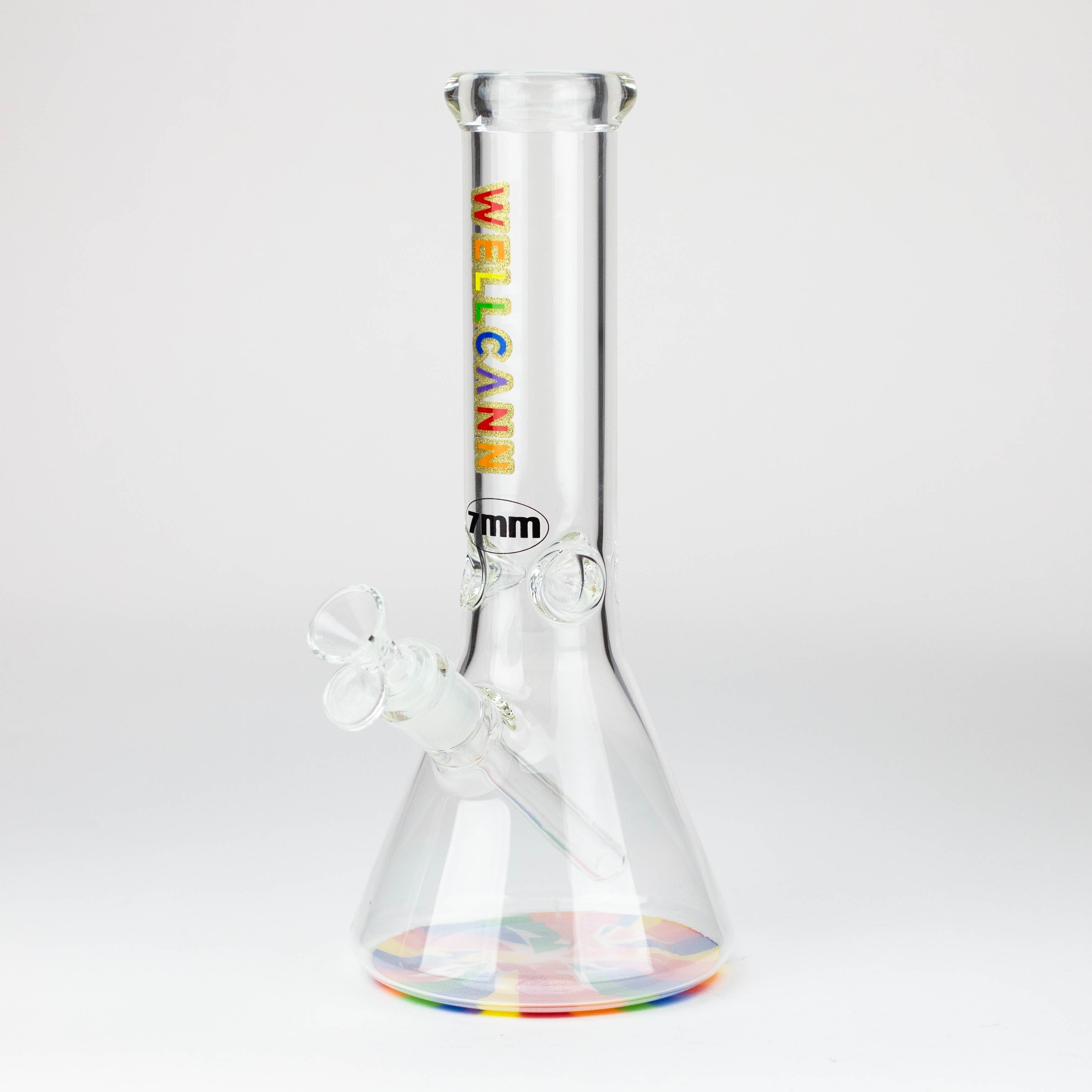 WellCann -12" 7mm glass bong with Glitter Logo_2