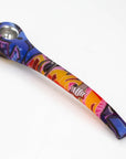 9" Silicone graphic hand pipe with metal bowl_1
