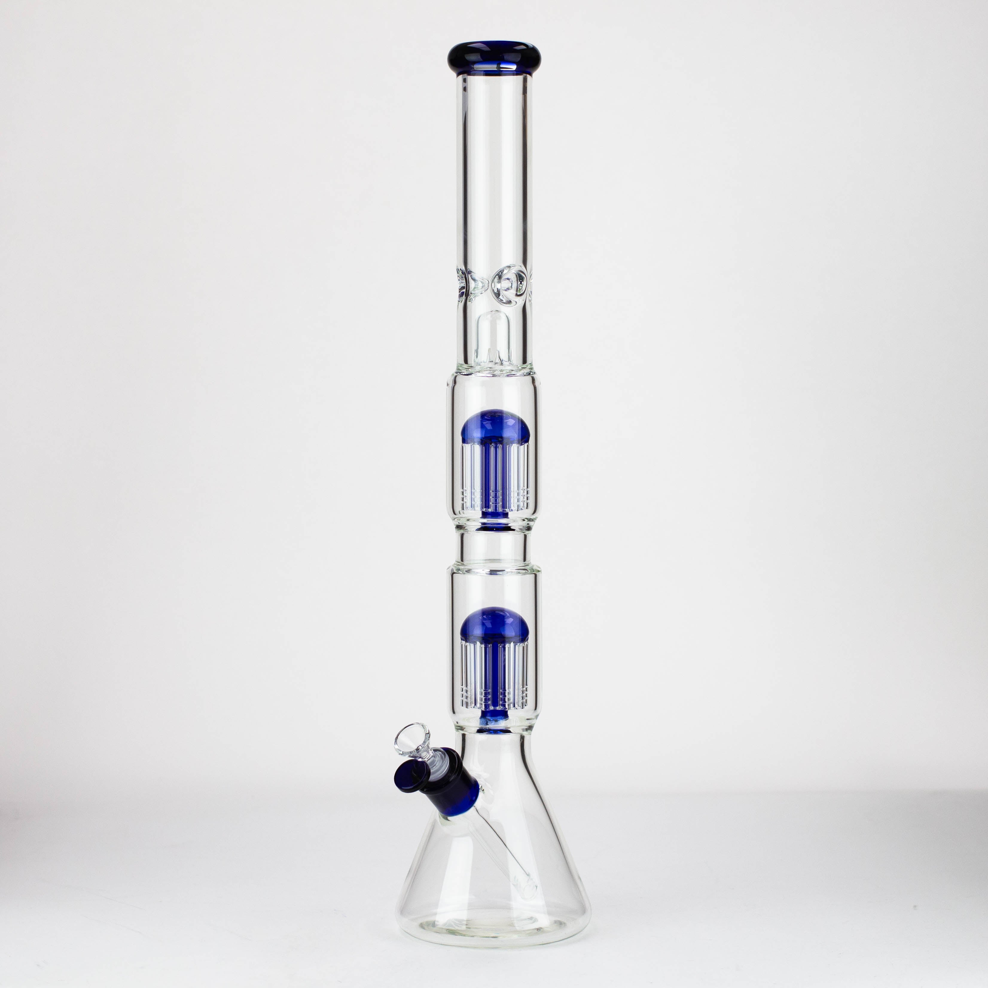 24.5&quot; Dual 8 arms perc, with splash guard 7mm glass water bong [G11124]_7