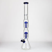 24.5" Dual 8 arms perc, with splash guard 7mm glass water bong [G11124]_7