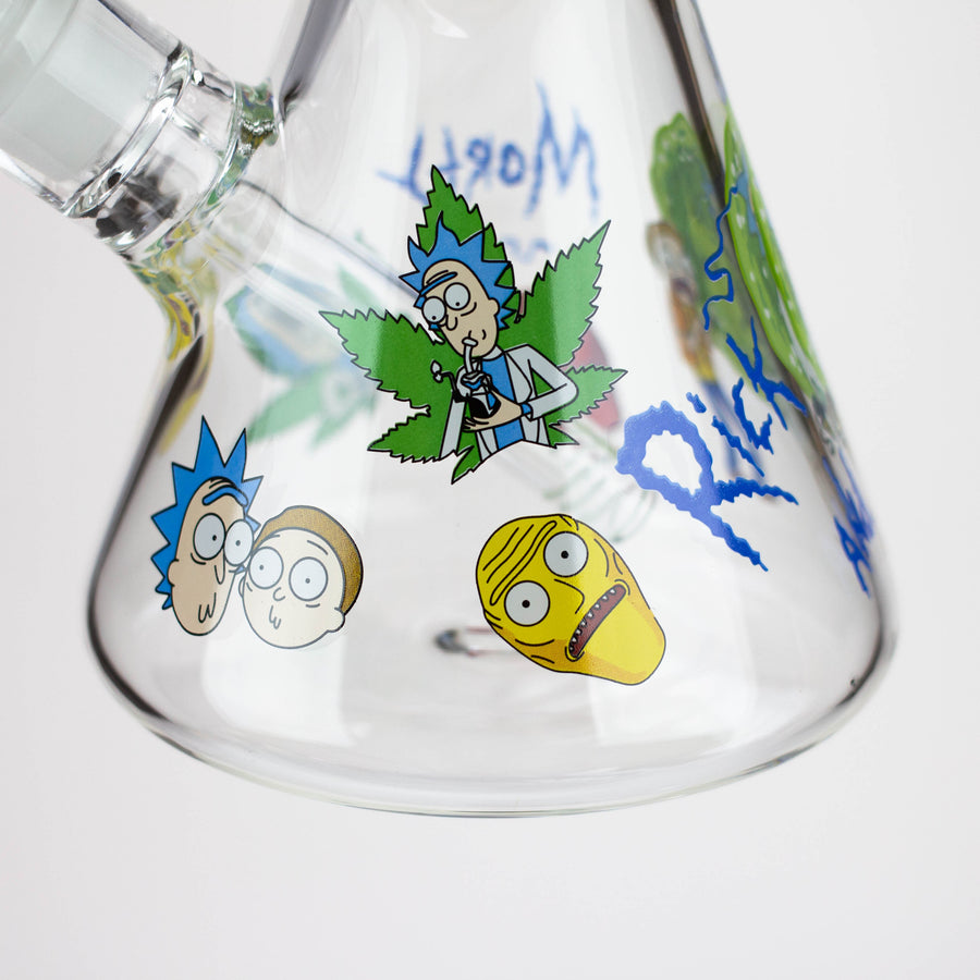 14” RM cartoon 7 mm glass beaker water bong Assorted Designs_9