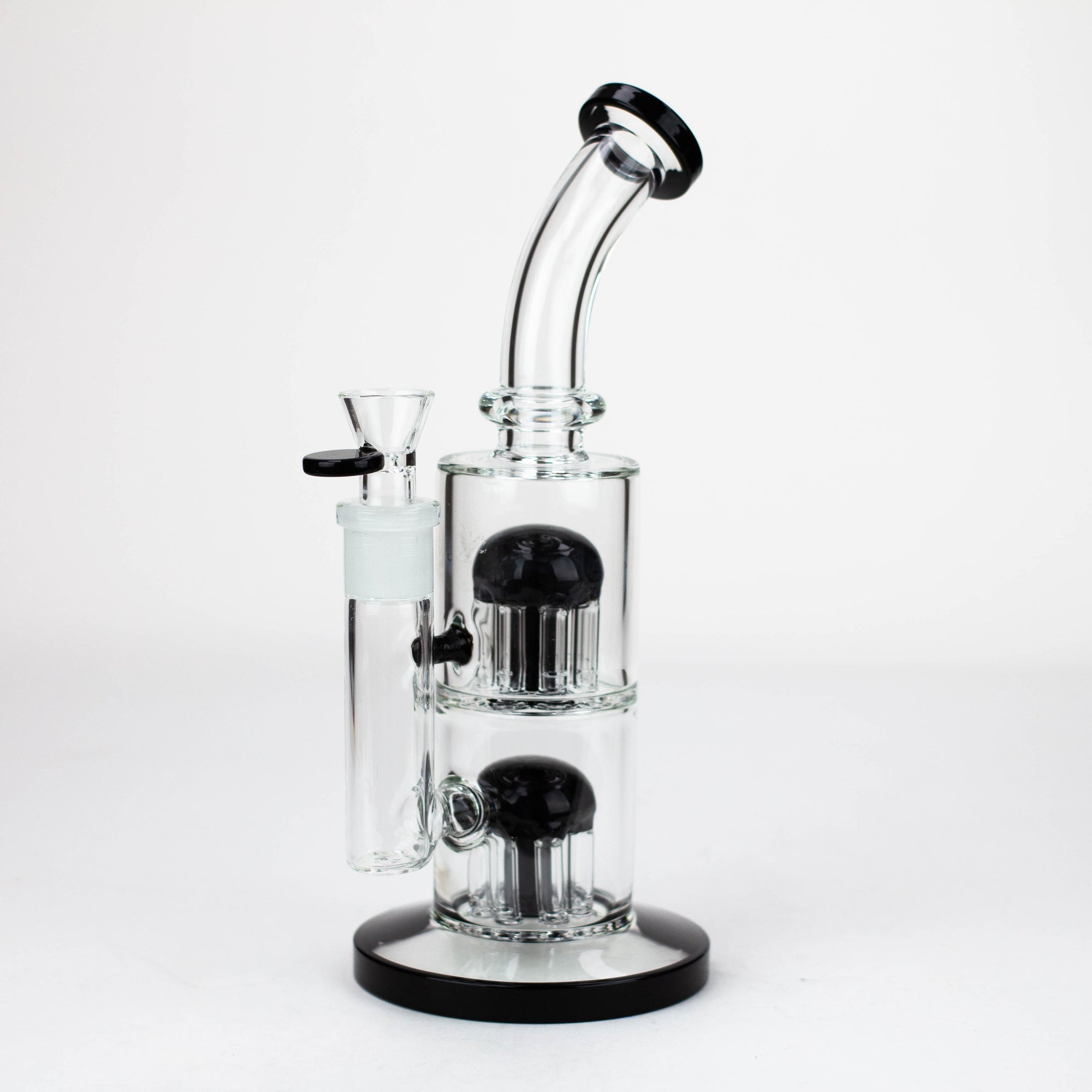 10" Glass Bubbler with Dual 8-Arms Perc_2