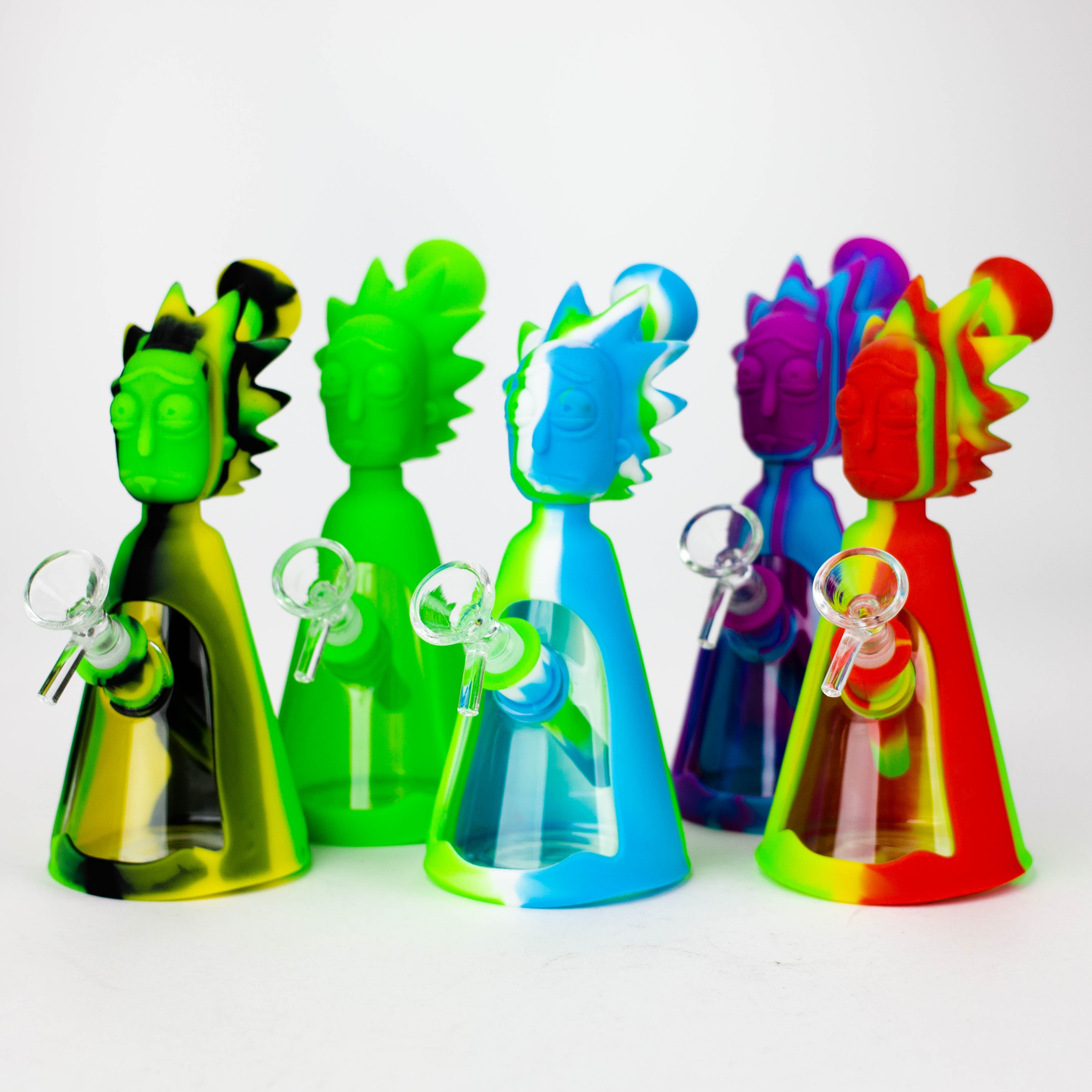 7&quot; Cartoon Multi Colored Silicone RM Bong_0
