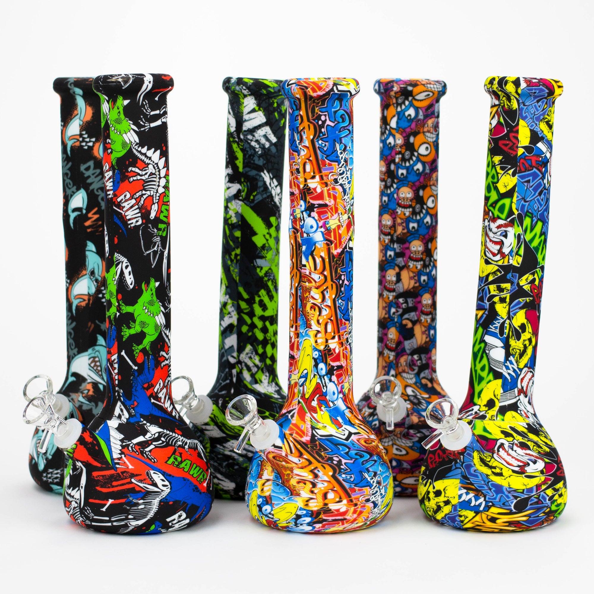 15&quot; Silicone Bong With Assorted Graphics_0