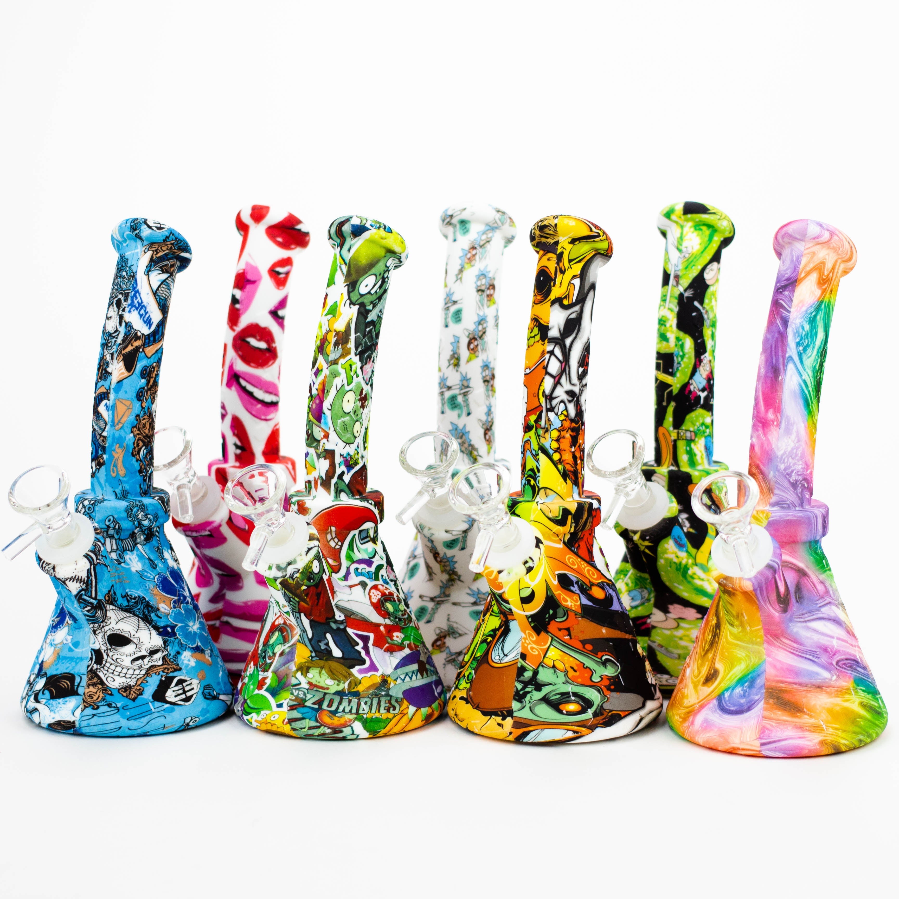 Silicone Bong With Assorted Graphics_0