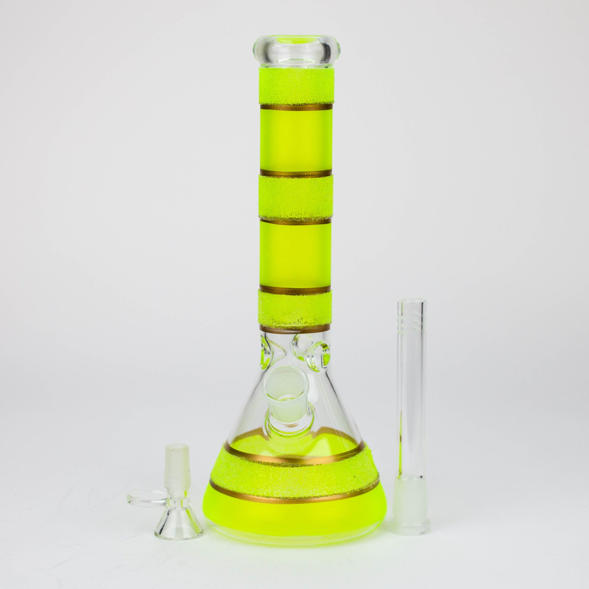 10&quot; Yellow glass water bong_7