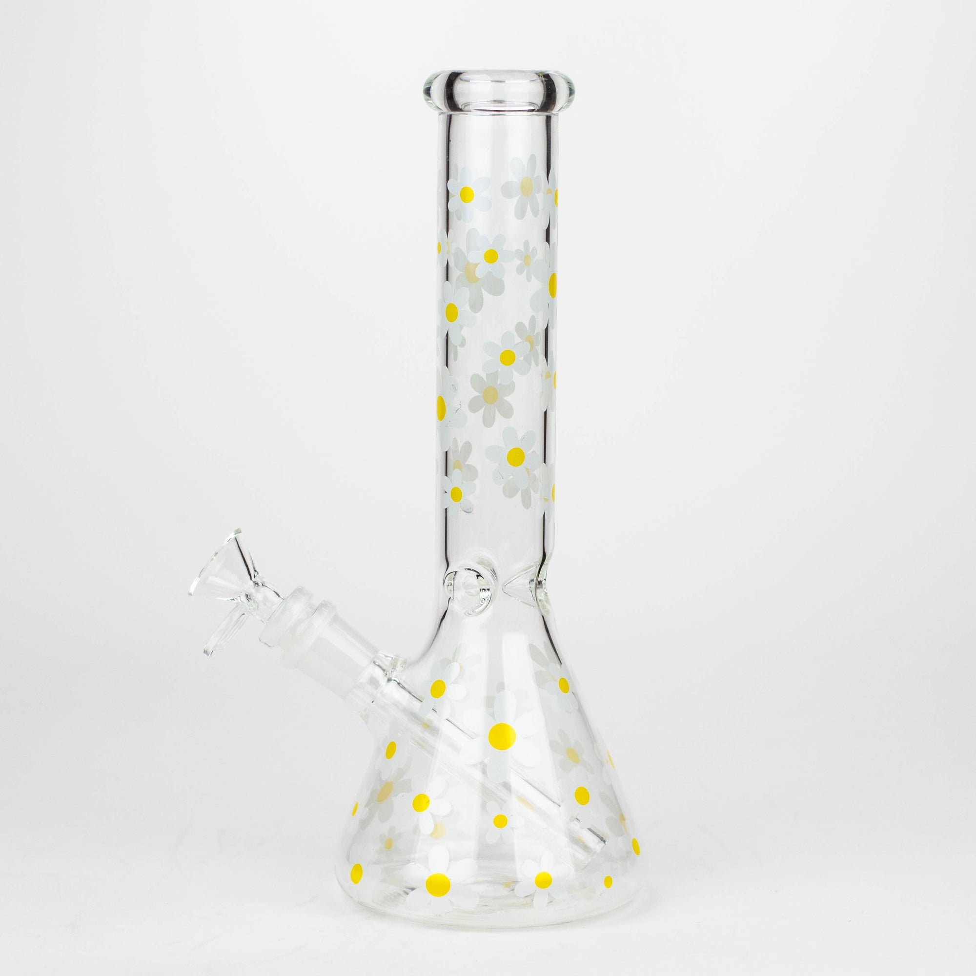 10" Glass Bong With Daisy Design_1