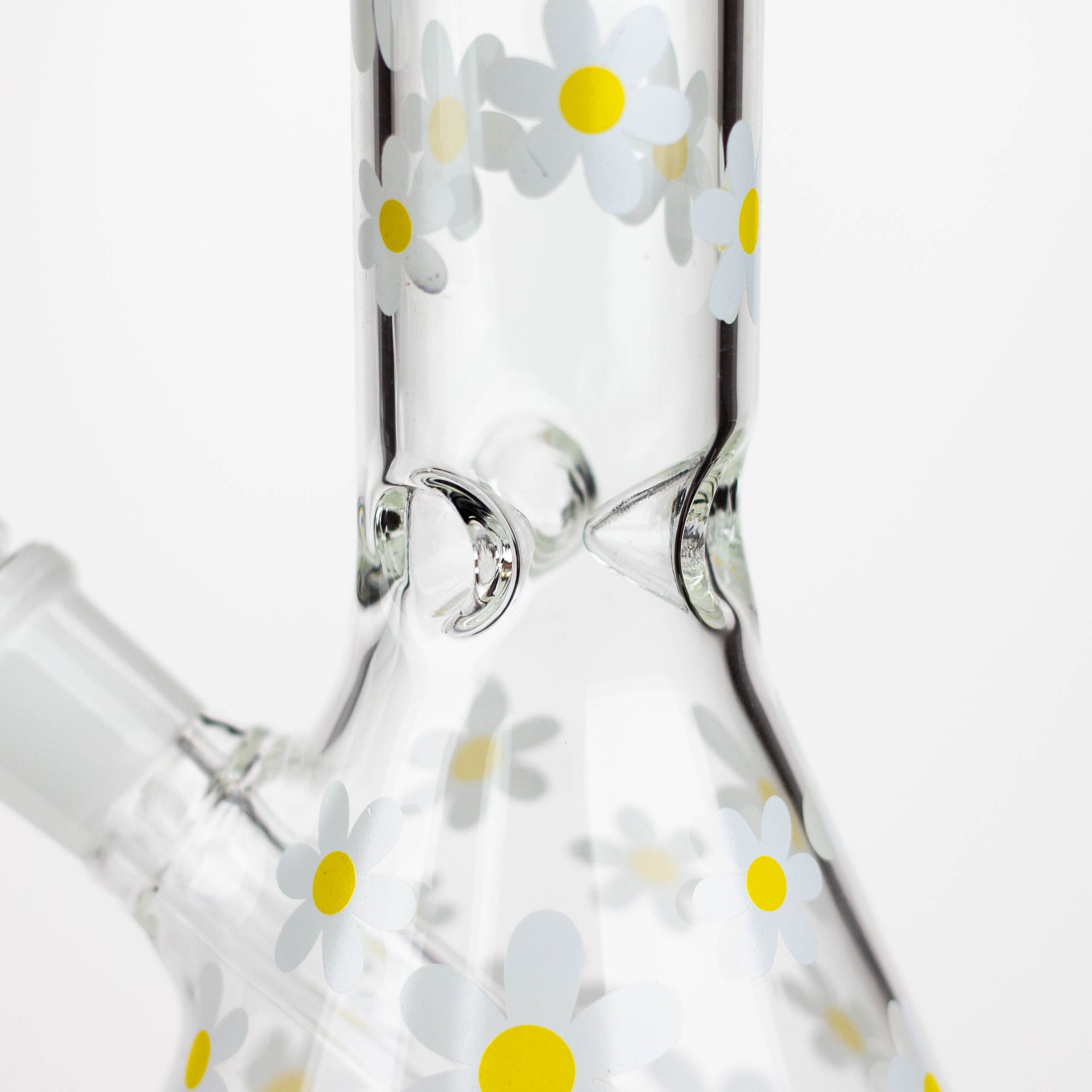 10" Glass Bong With Daisy Design_3