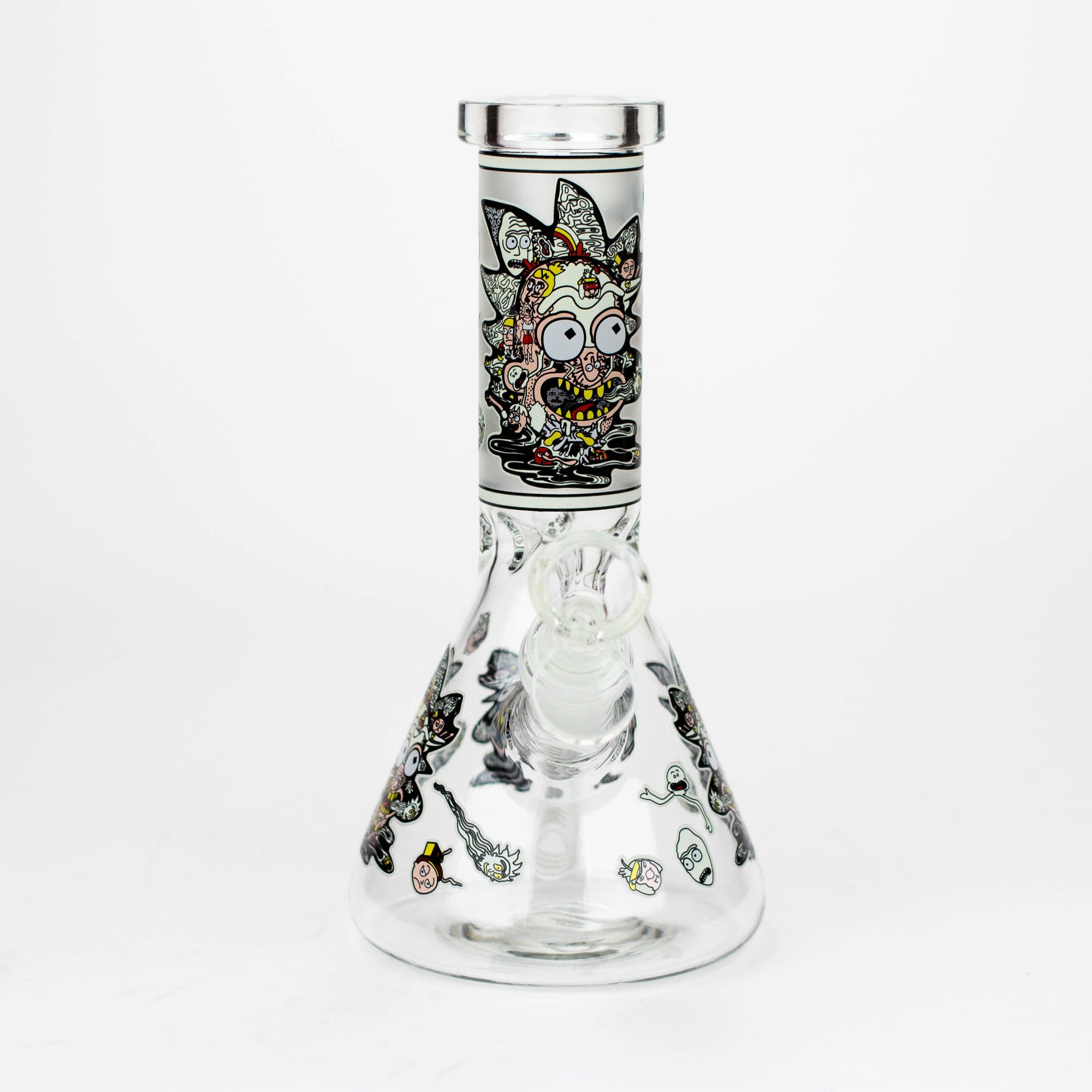8" Glow In The Dark Glass Bong with RM Design_3