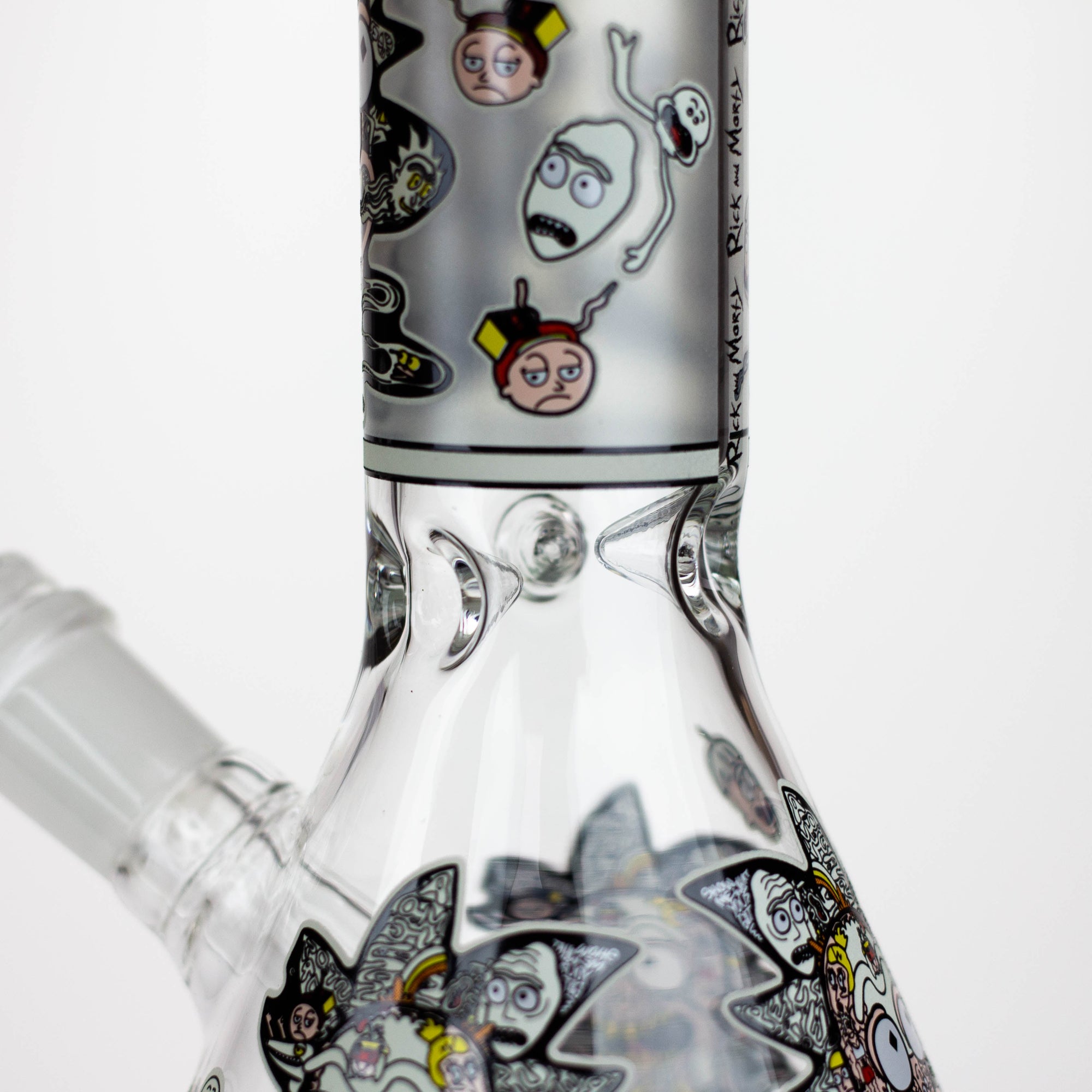 8" Glow In The Dark Glass Bong with RM Design_4