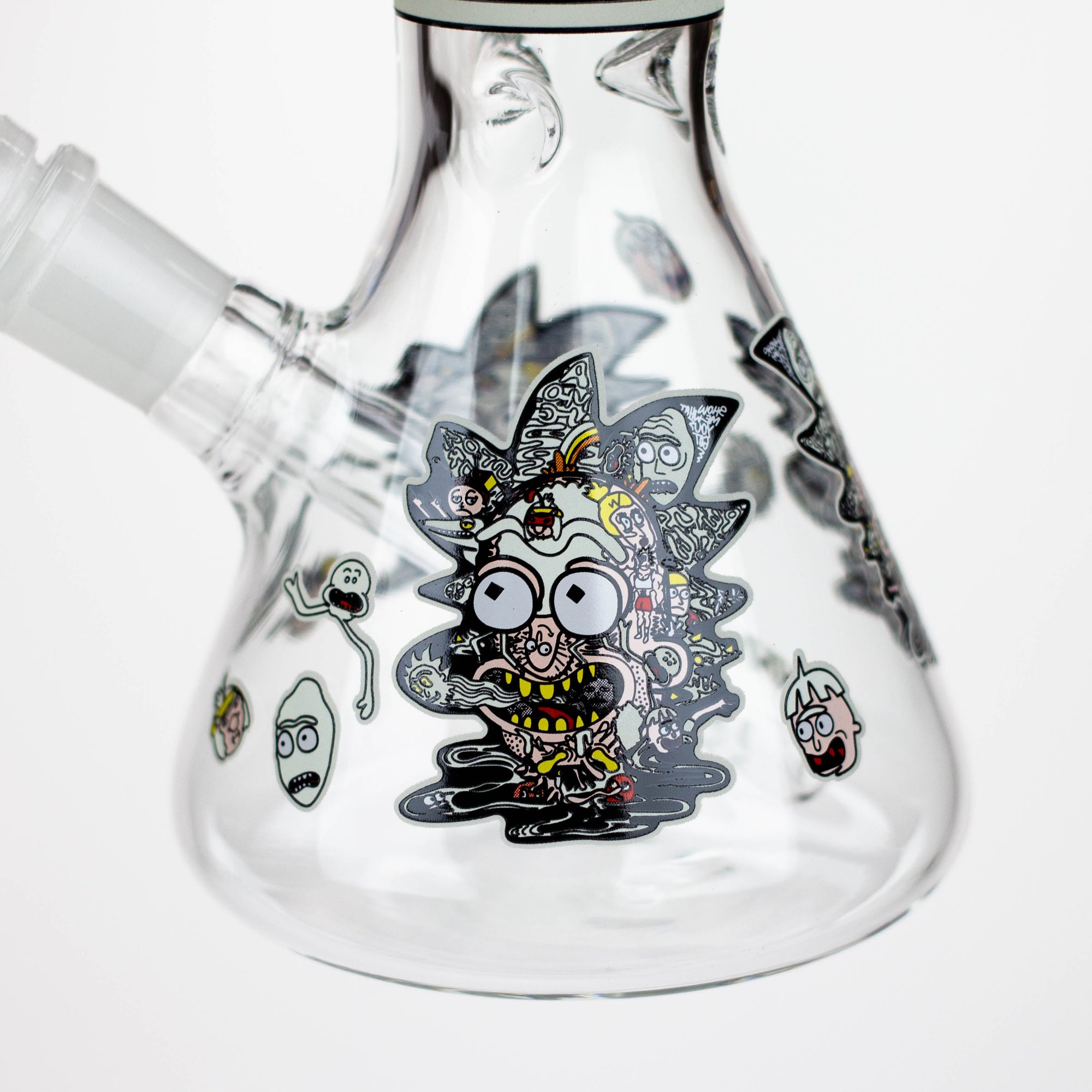 8" Glow In The Dark Glass Bong with RM Design_6