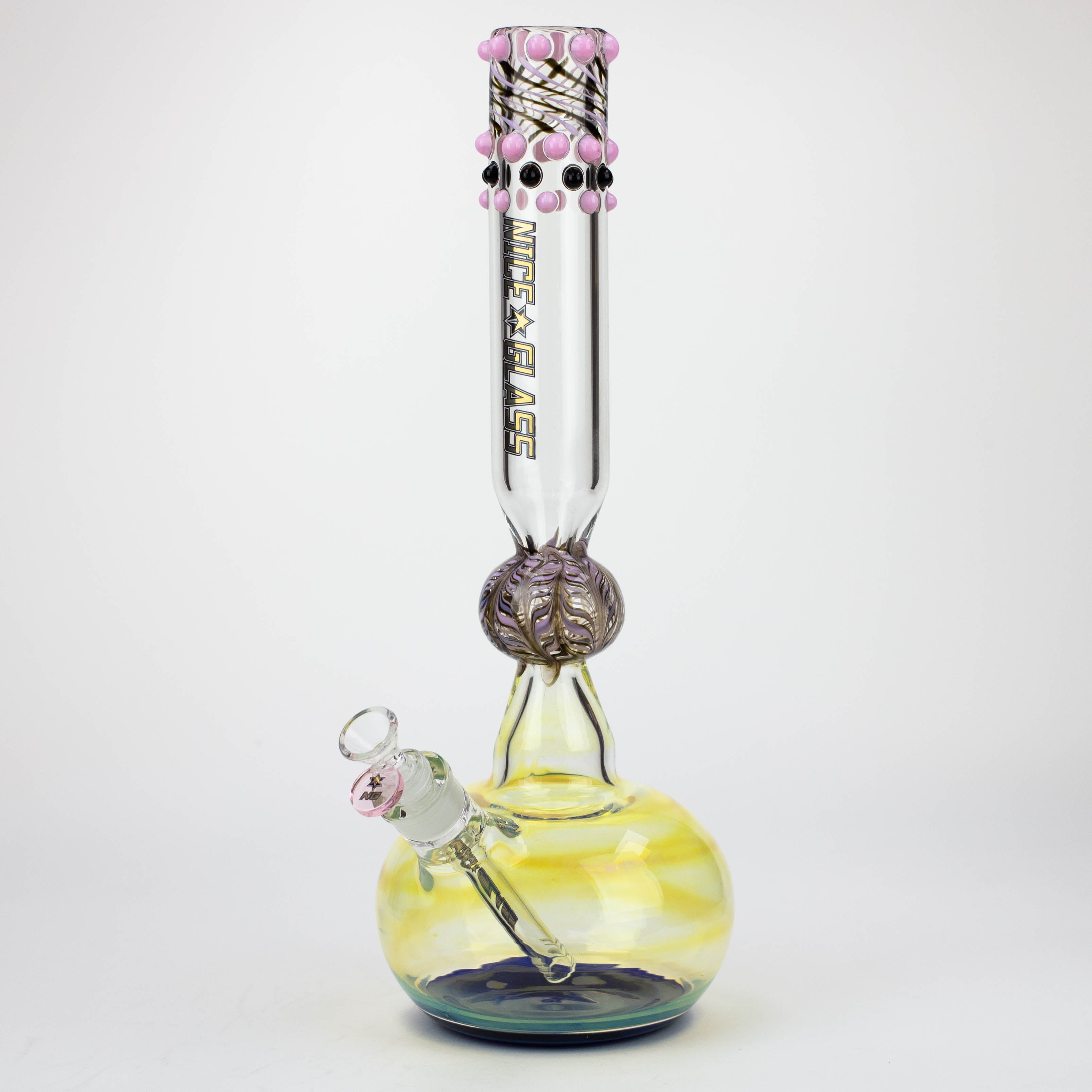17 inch Dotted and Fumed Round Base Beaker Bong_3