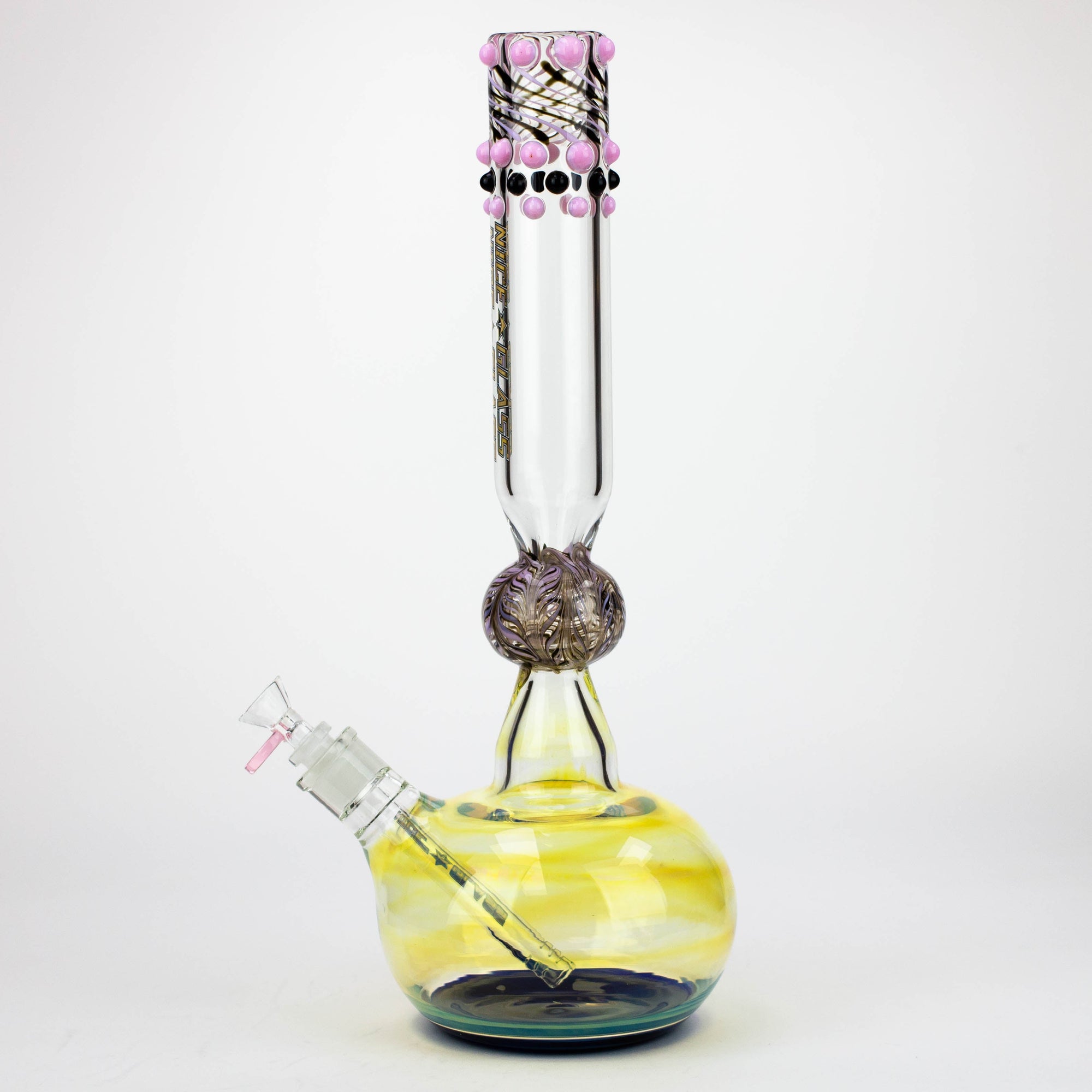 17 inch Dotted and Fumed Round Base Beaker Bong_6