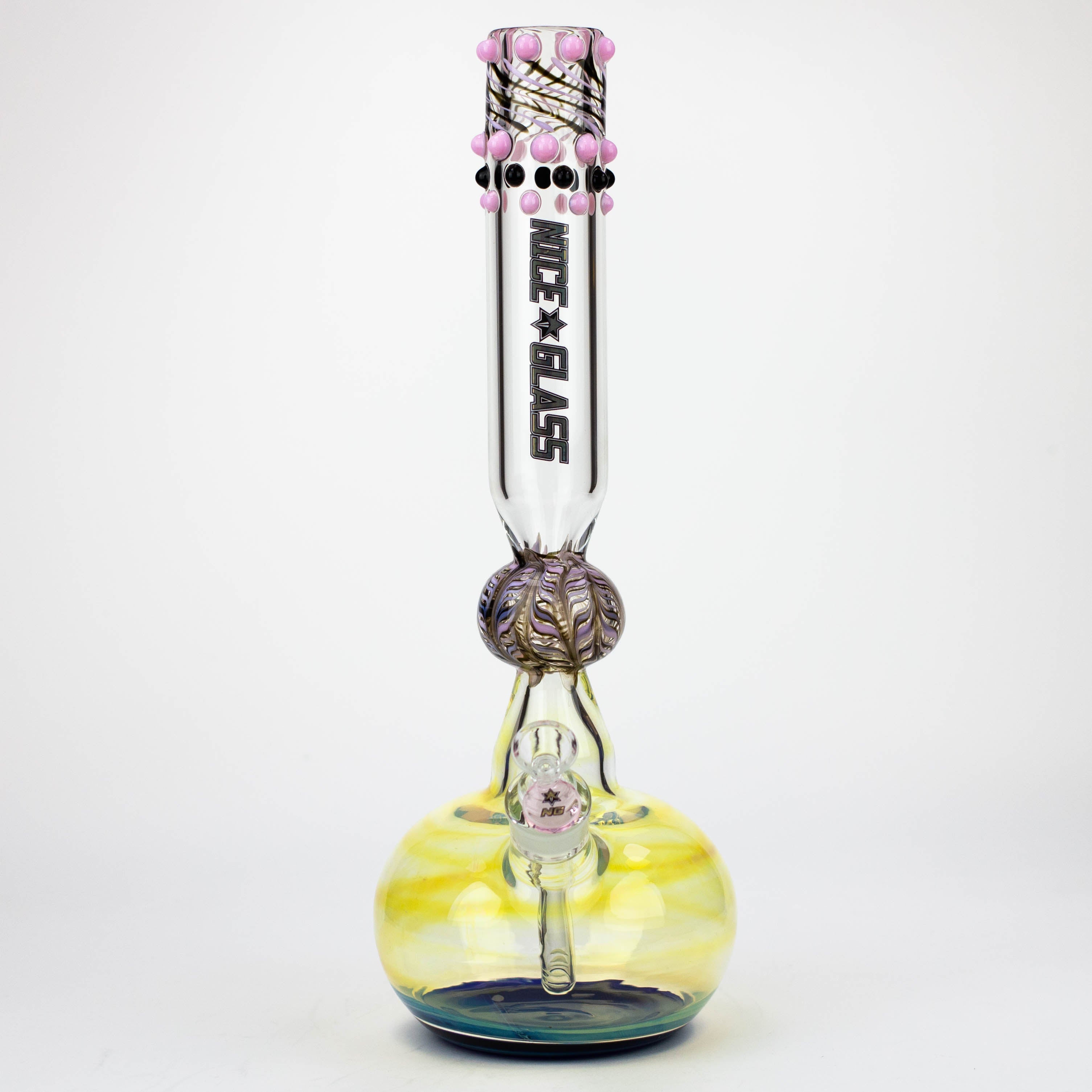 17 inch Dotted and Fumed Round Base Beaker Bong_7
