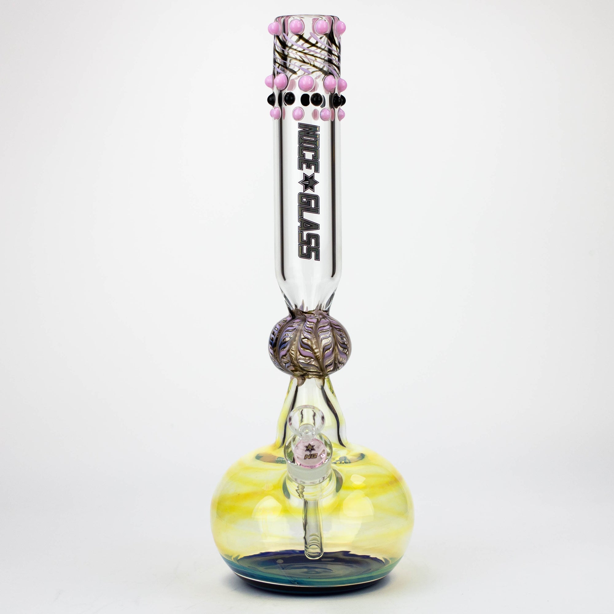 17 inch Dotted and Fumed Round Base Beaker Bong_7