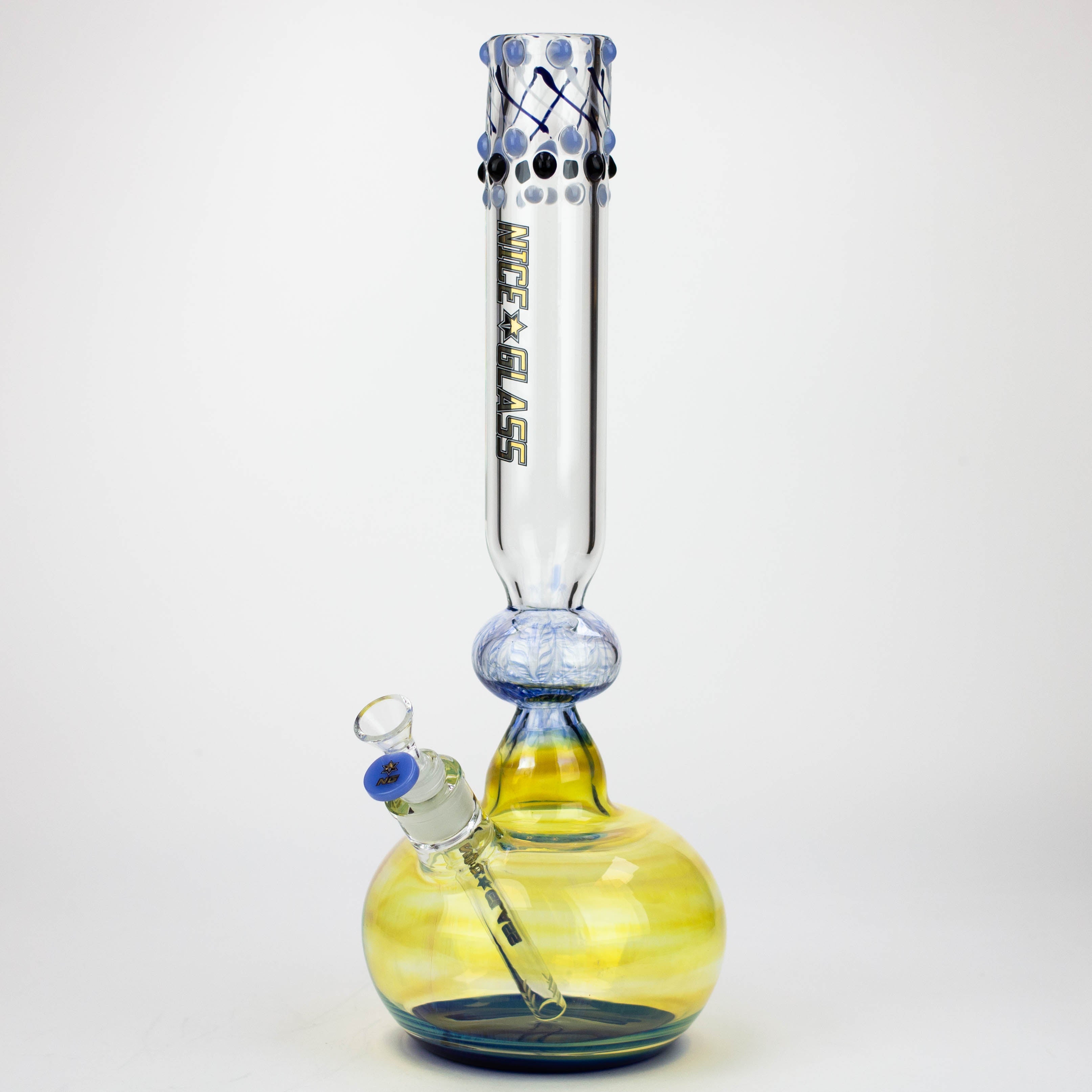 17 inch Dotted and Fumed Round Base Beaker Bong_4