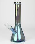 10" Solid Color Eletroplate Glass Beaker Bong_8