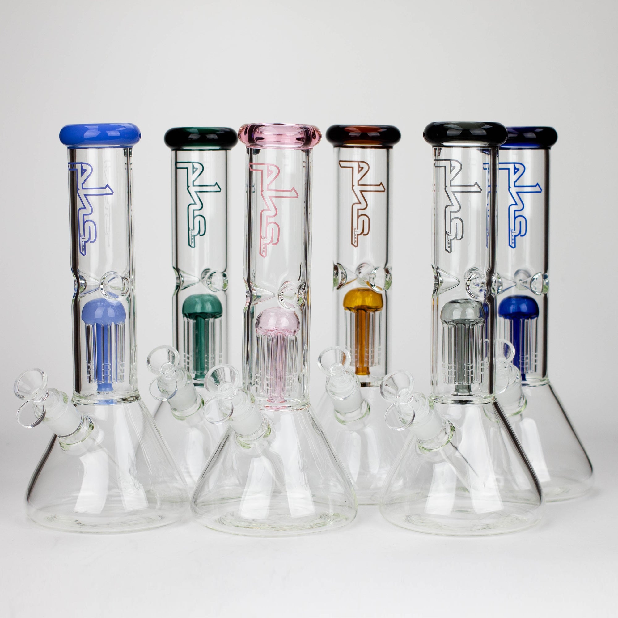 12&quot; Tree Arm Perc Glass Beaker Bong_0