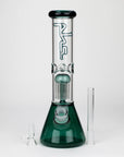 12" Glass beaker color Bong with perc_6