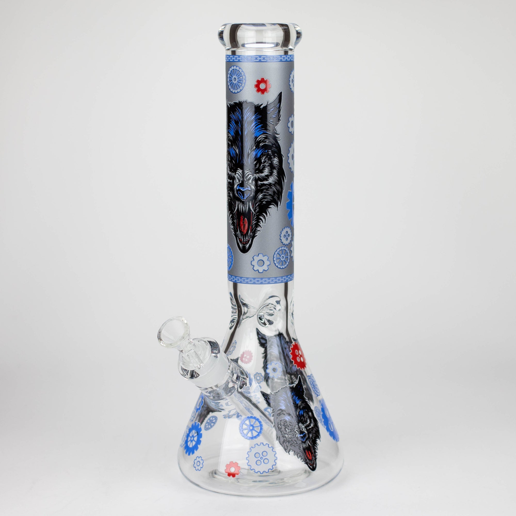 13.5 " JJ WOLF GLOW IN THE DARK BONG_4