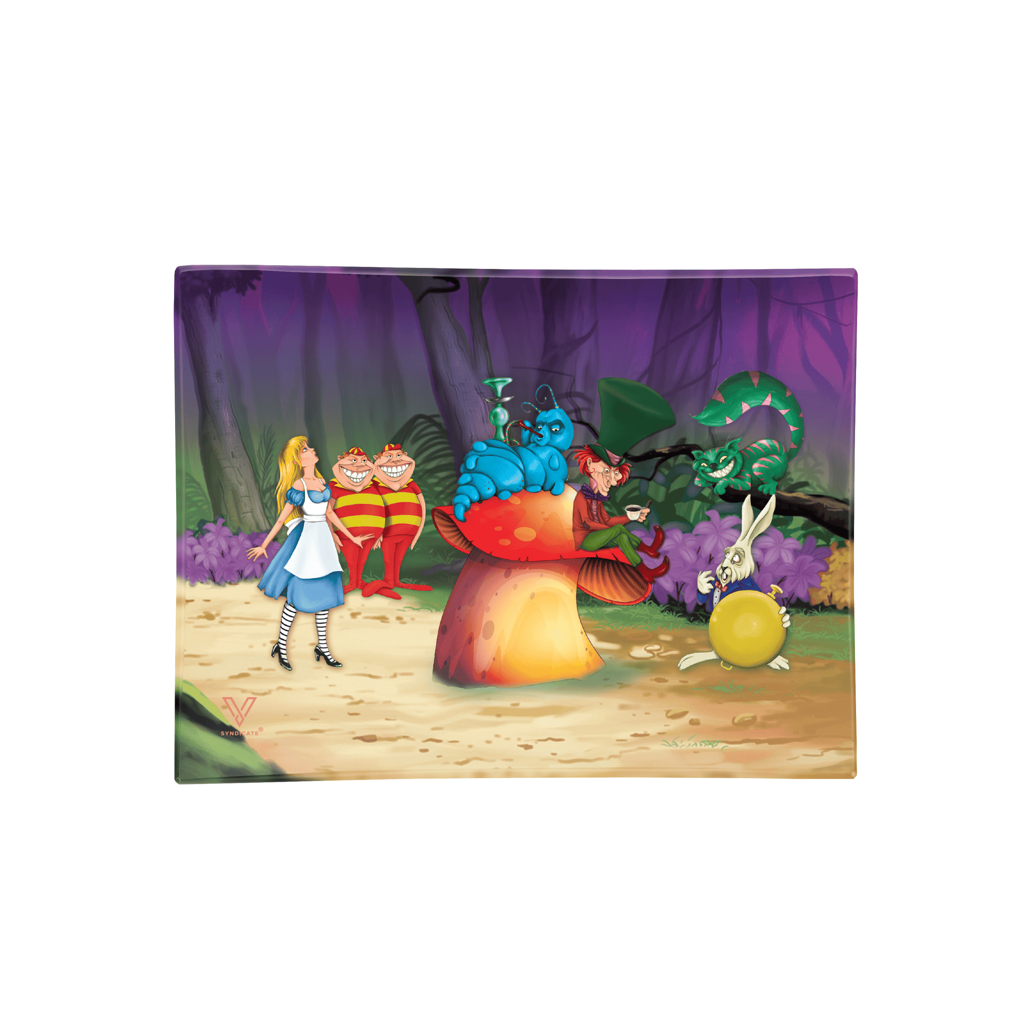 Alice Mushroom Glass Rolling Tray - INHALCO