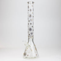 19.5" Gold leaf 9 mm glass water bong