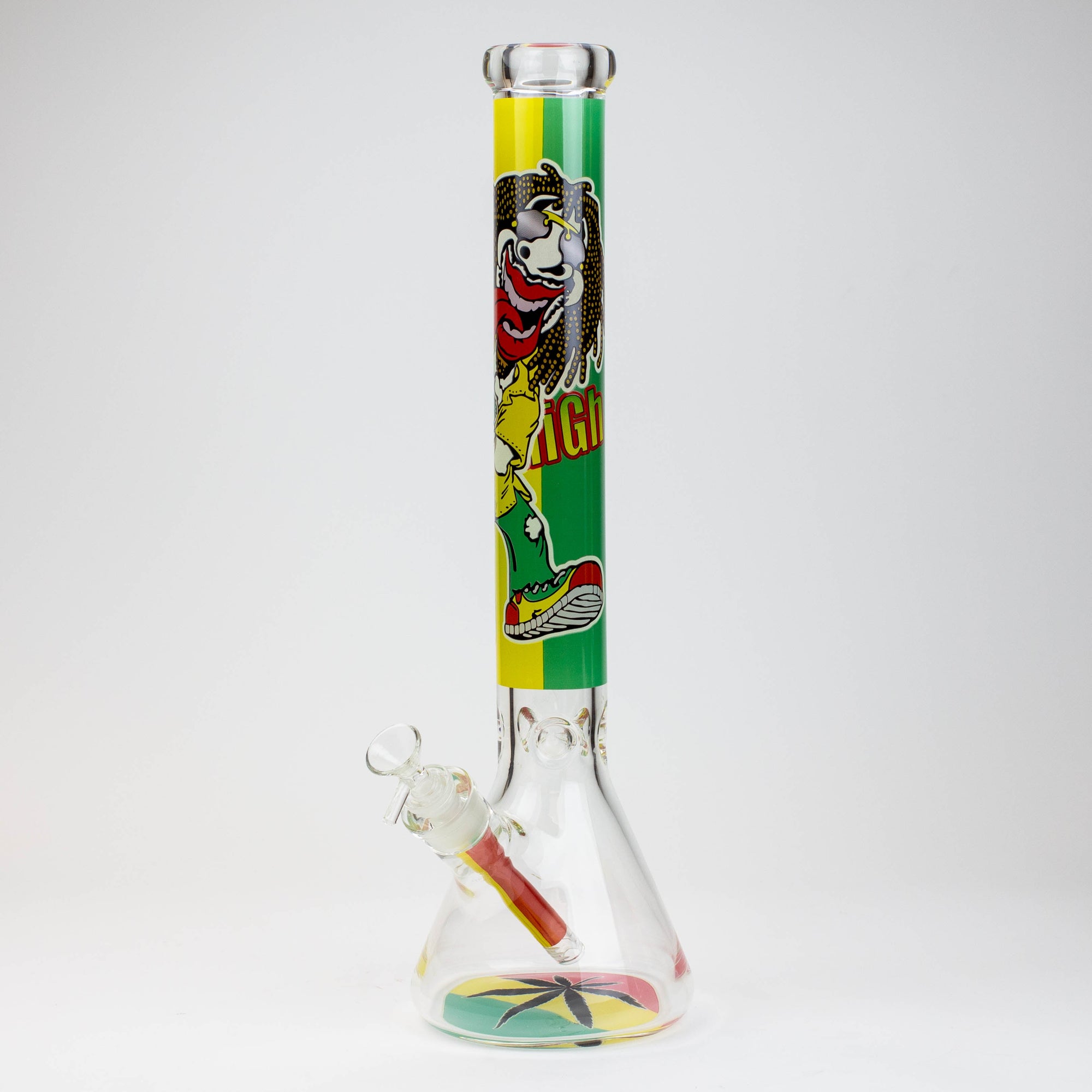 Rasta Man Classic Beaker Glass Bong