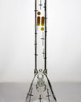 17" infyniti glass cross symbol printed beaker water bong