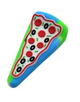 4" Pizza Slice Silicone Pipe With Glass Bowl