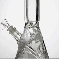 14" infyniti 9 mm beaker glass water bong