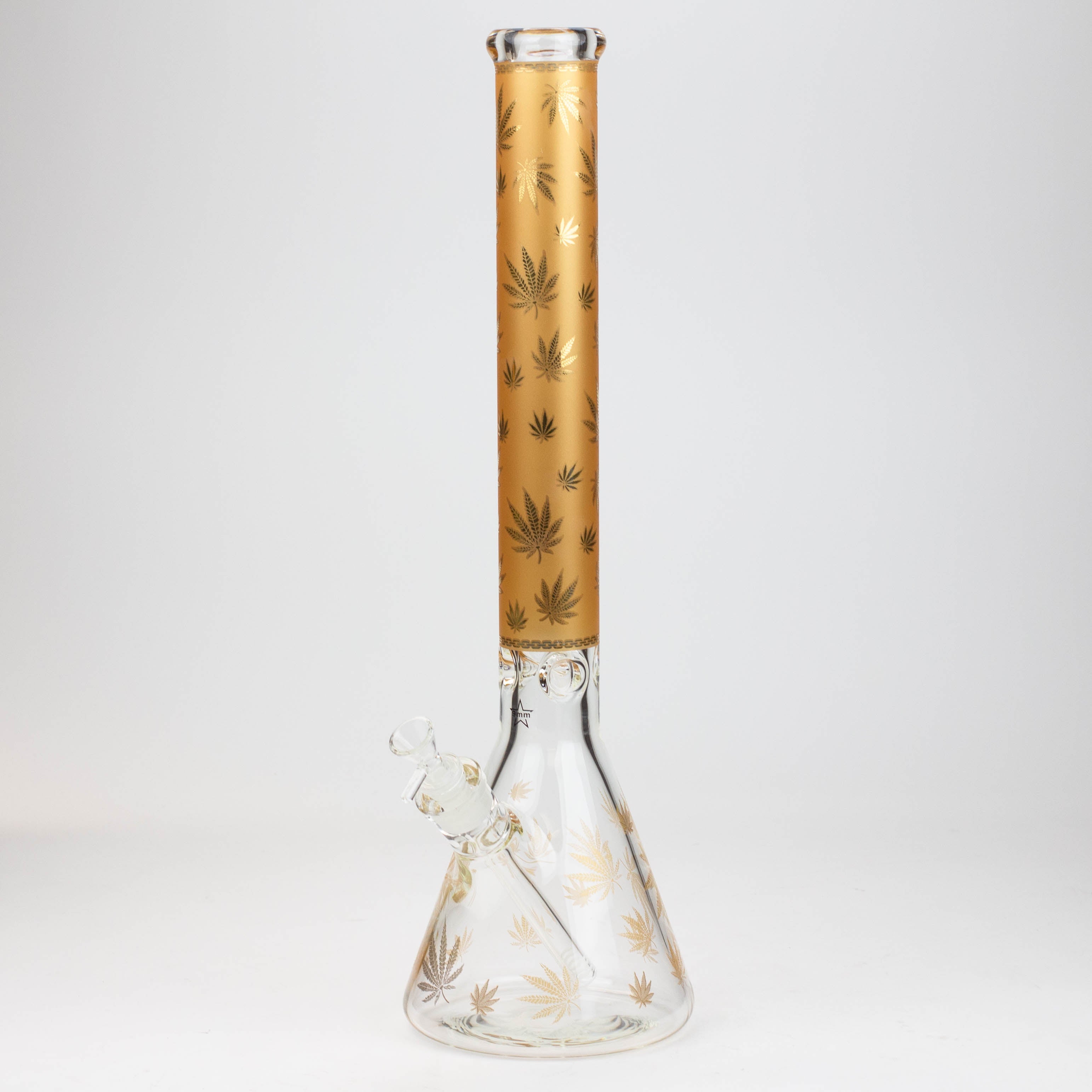19.5&quot; Gold leaf 9 mm glass water bong
