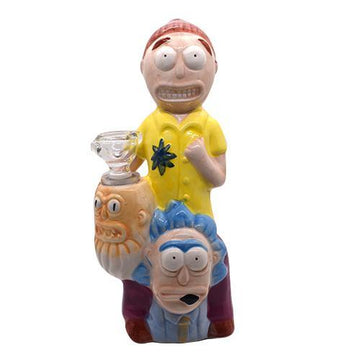 8"  Rick and Morty Ceramic Water Pipe