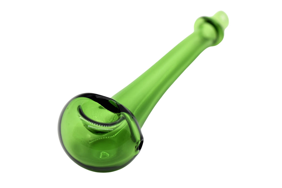 Green Tube Weed Glass Pipe  - INHALCO