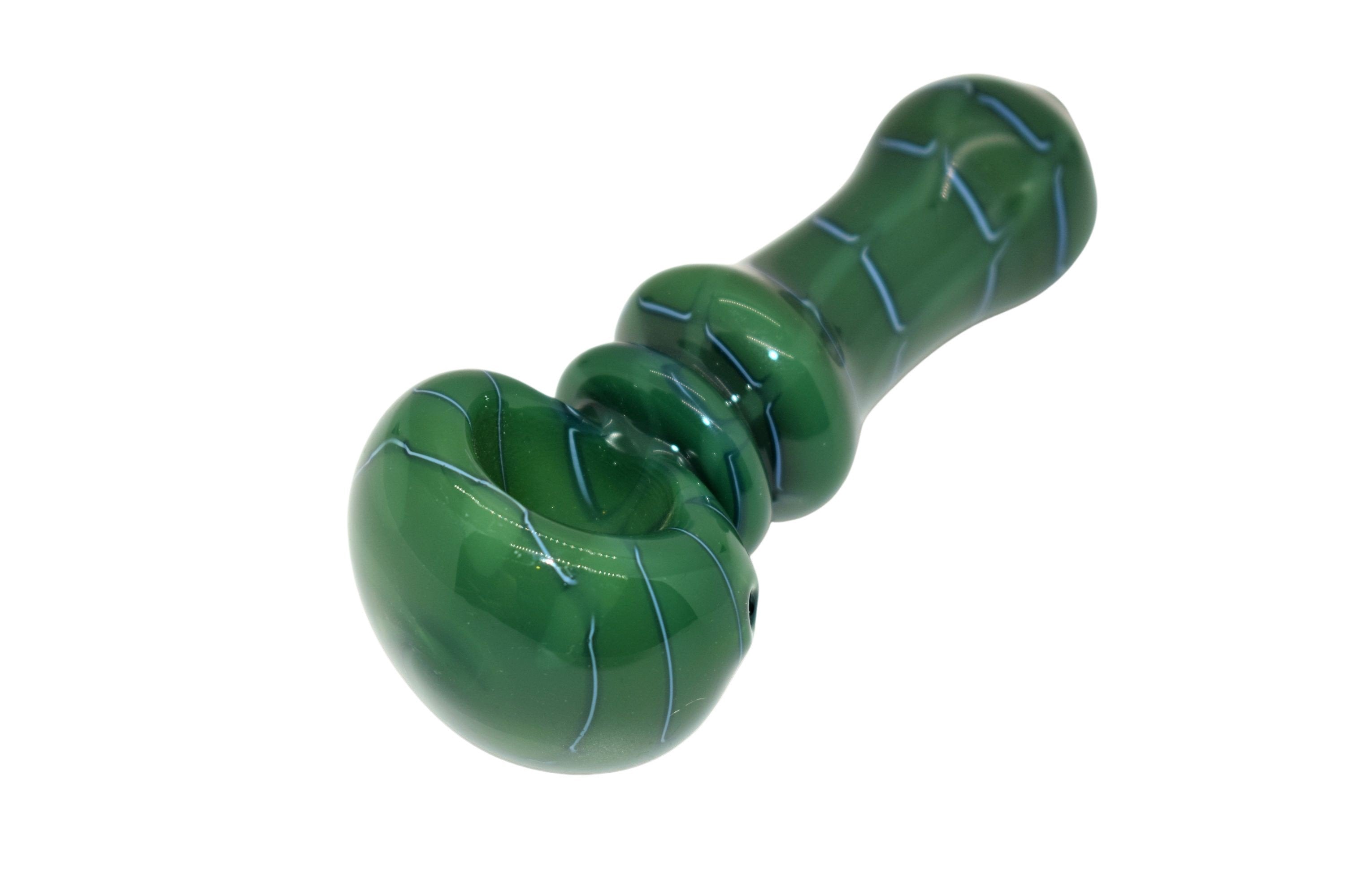 Wave Lines Turtle Glass Pipe - INHALCO