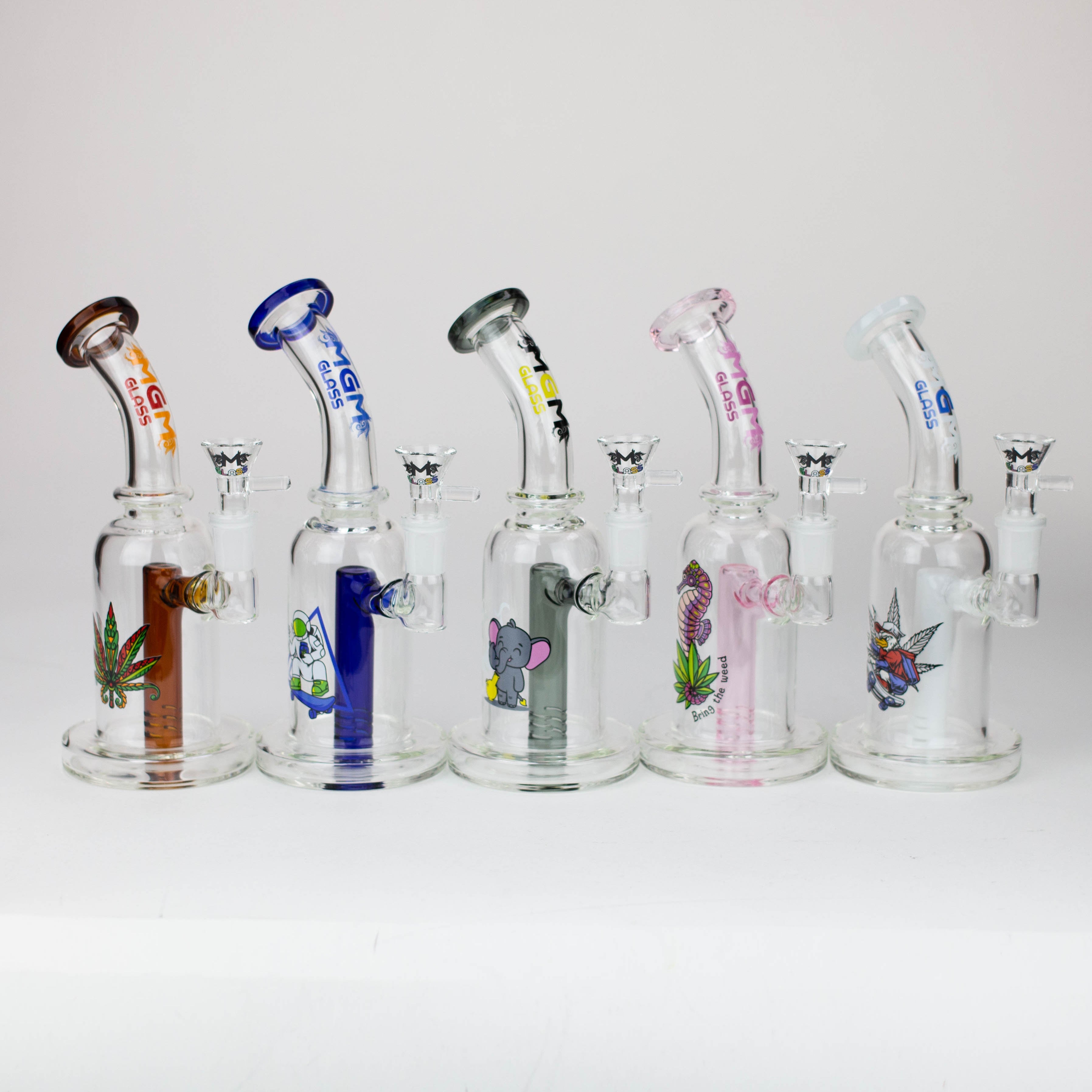 5.7&quot; MGM Glass 2-in-1 Bubbler Cartoon Design