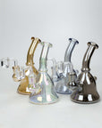6" 2-in-1 fixed 3 hole diffuser bell Metallic tinted bubbler_0