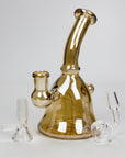 6" 2-in-1 fixed 3 hole diffuser bell Metallic tinted bubbler_5