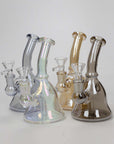 6" 2-in-1 fixed 3 hole diffuser bell Metallic tinted bubbler_7