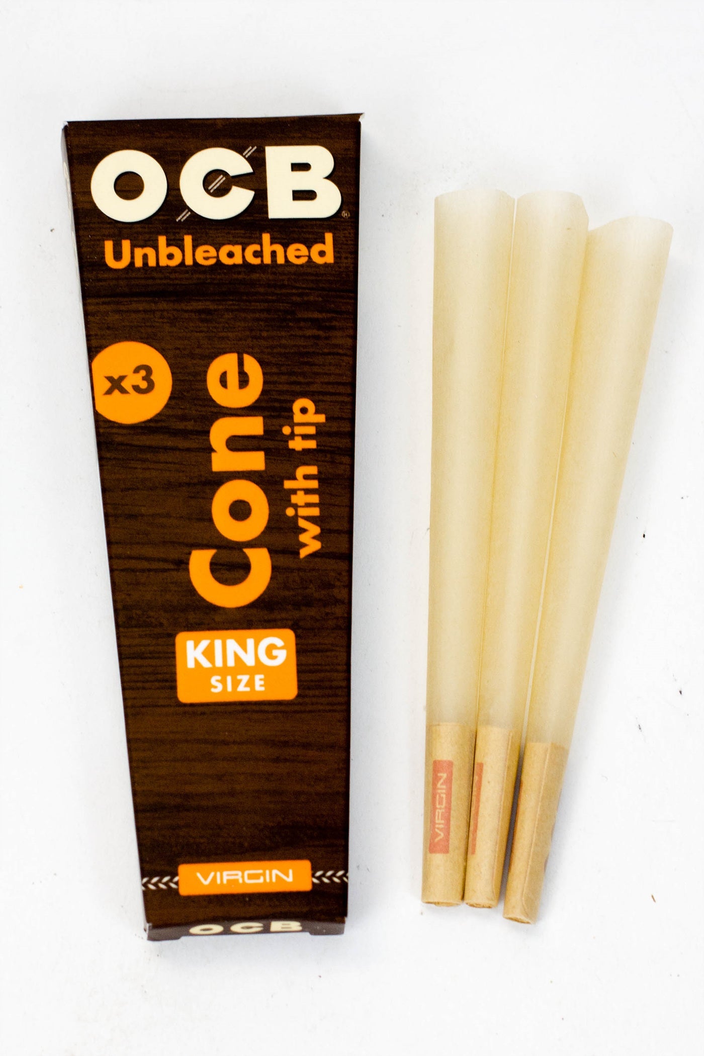 OCB Pre-rolled Cone - Virgin Unbleached Rolling Paper - King size_1
