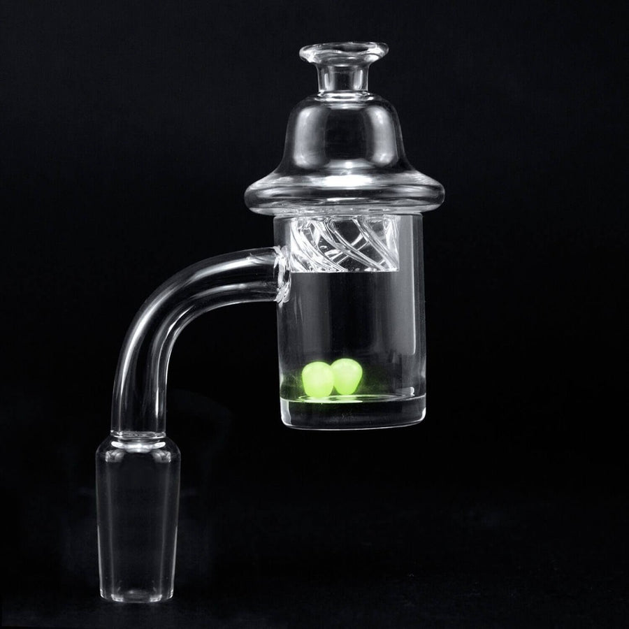 Quartz Banger with Spinner Carb Cap and Terp Pearls INHALCO
