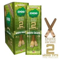 ENDO Organic Hemp Wrap Pre Rolled With Wood Tips