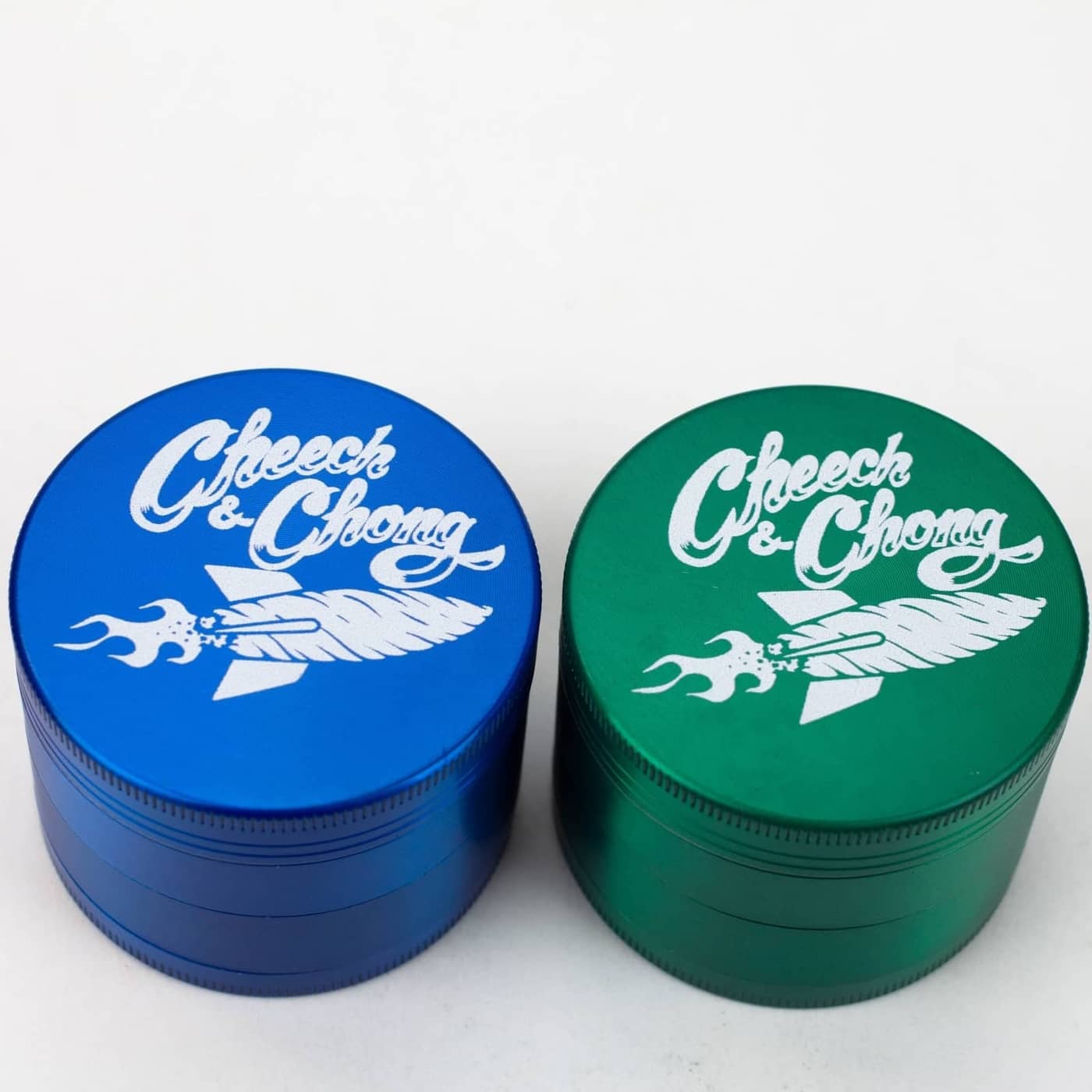 Cheech and Chong 4 Parts Metal Grinder duo up in somke