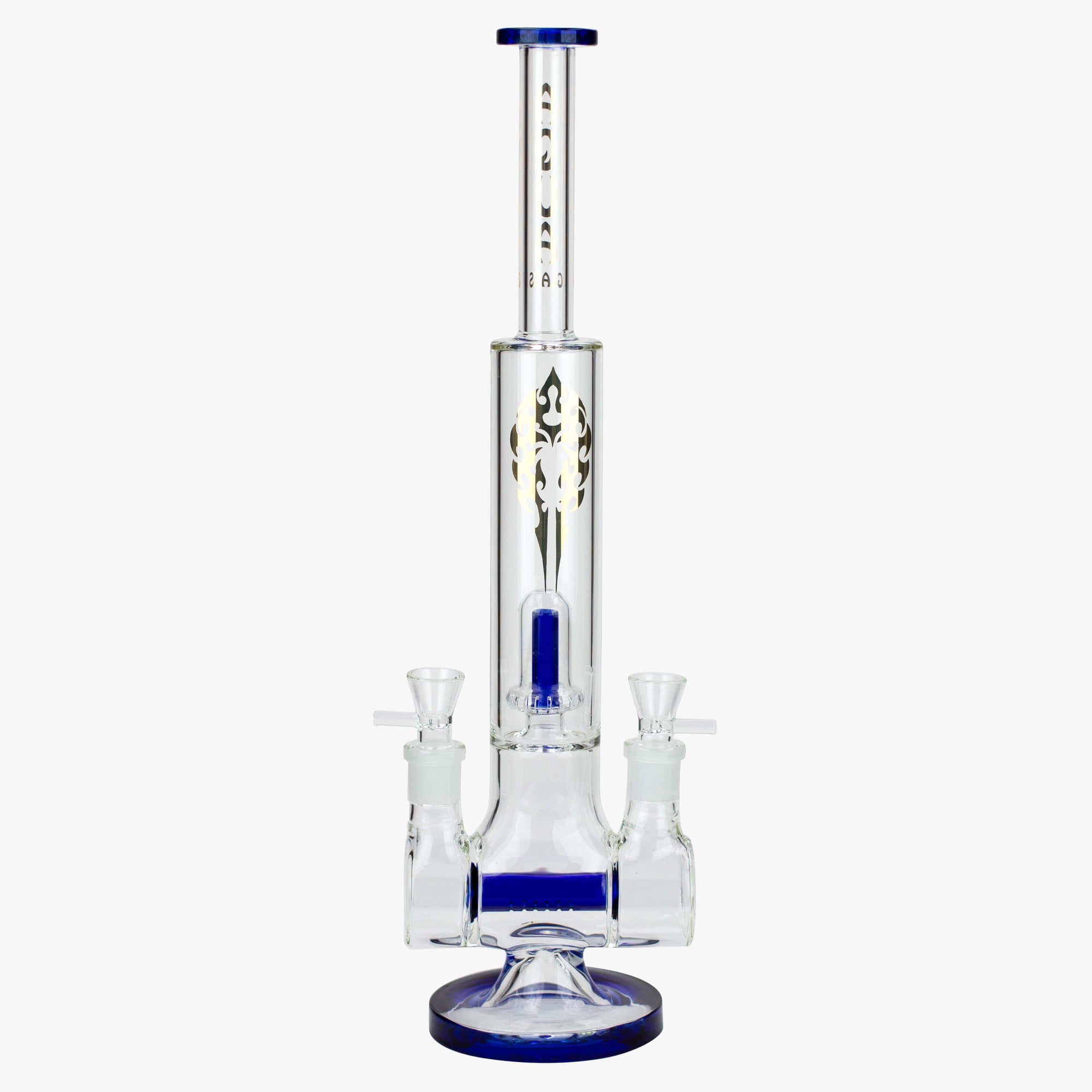 18&quot; AQUA Dual Joint Showerhead Pecolator Glass Water Bong