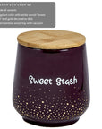 DELUXE CANISTER STASH JAR - GOLD DOTS - SWEET STASH_1