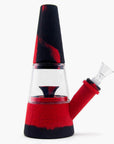 Fountain Silicone Glass Bong Red/Black -INHALCO
