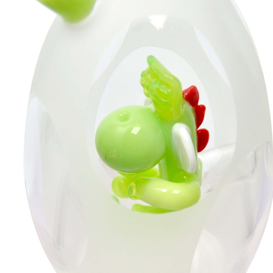 Frosted Yoshi Egg Glass Bubbler